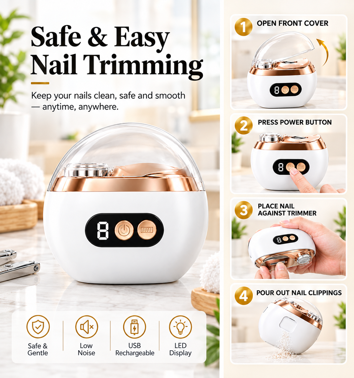 4-in-1 Electric Nail Clipper