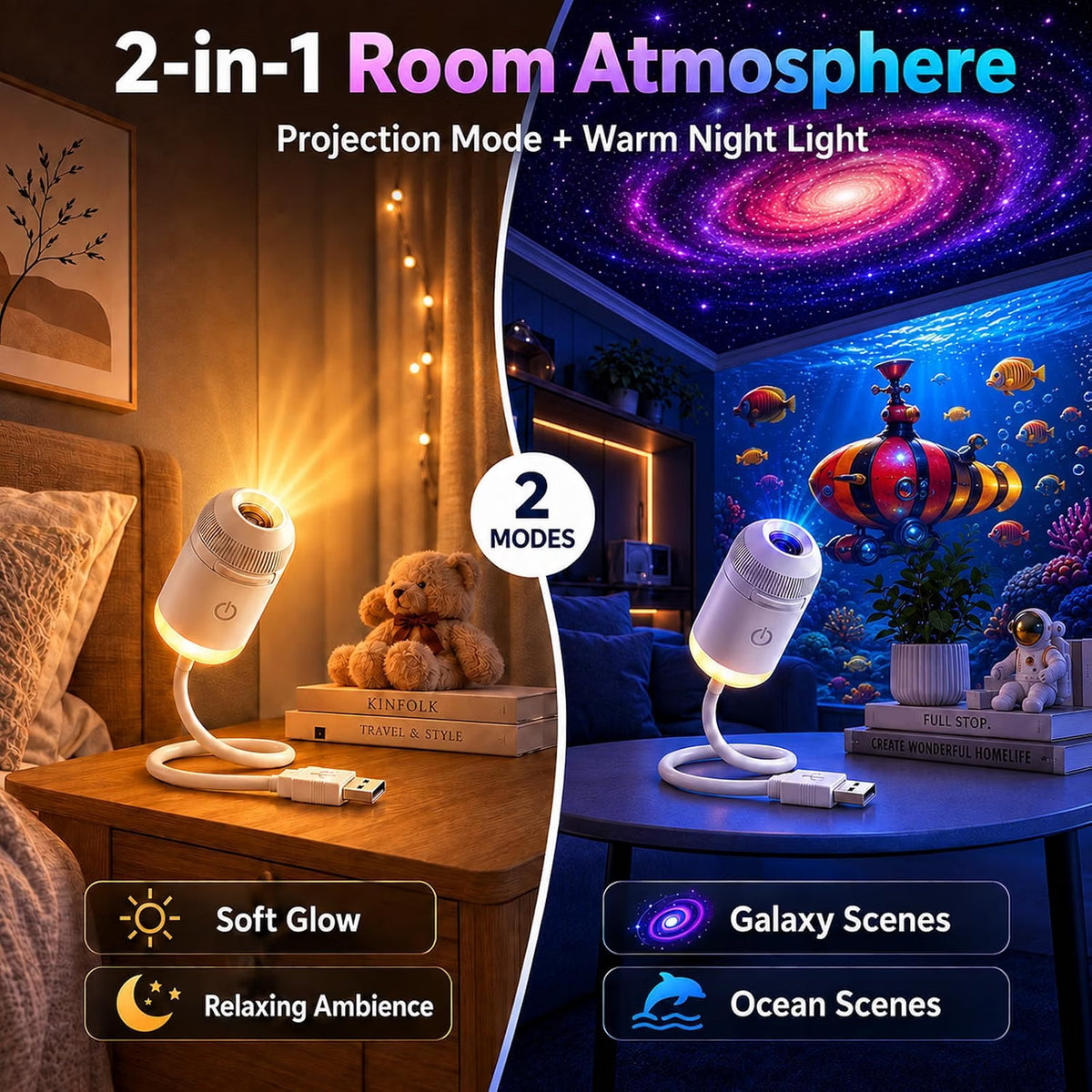 Portable Mini USB Starry Sky Projection Lamp