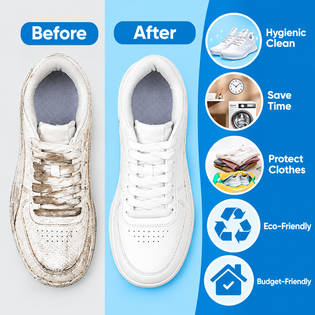 Shoe Washing Bag for Washing Machine – Microfiber Sneaker Cleaner