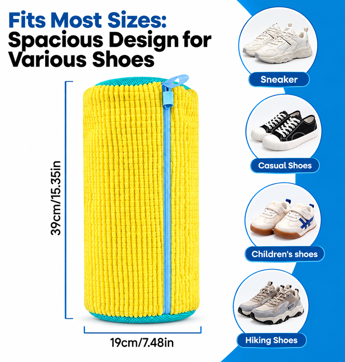 Shoe Washing Bag for Washing Machine – Microfiber Sneaker Cleaner