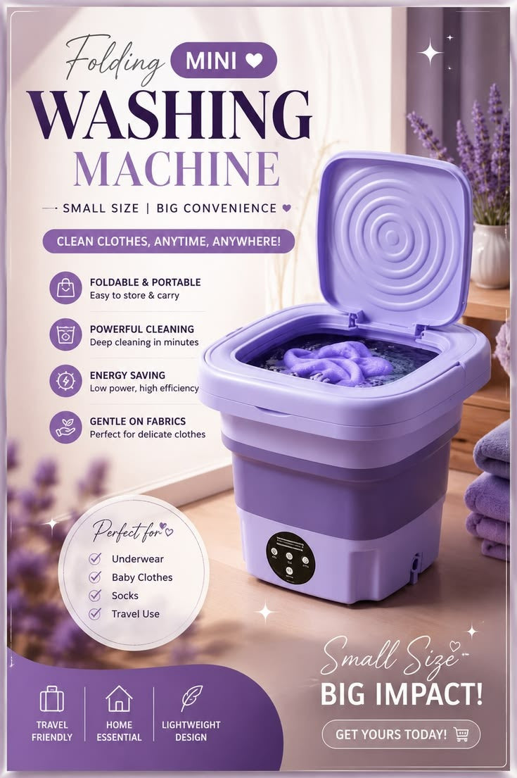 Foldable Mini Laundry Machine